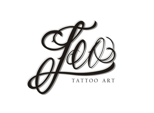 Leo Lettering Tattoo Design