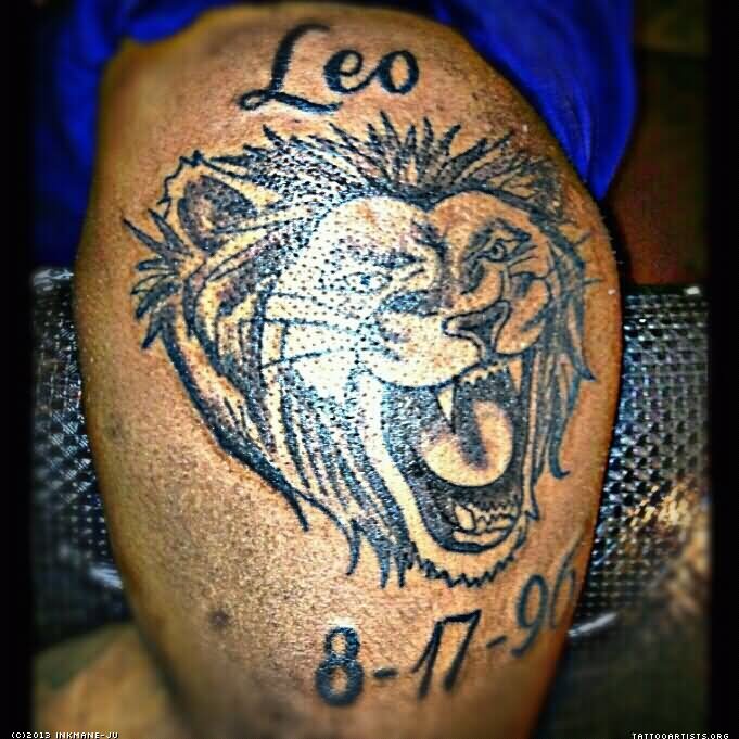 Leo - Memorial Leo Tattoo Design For Arm