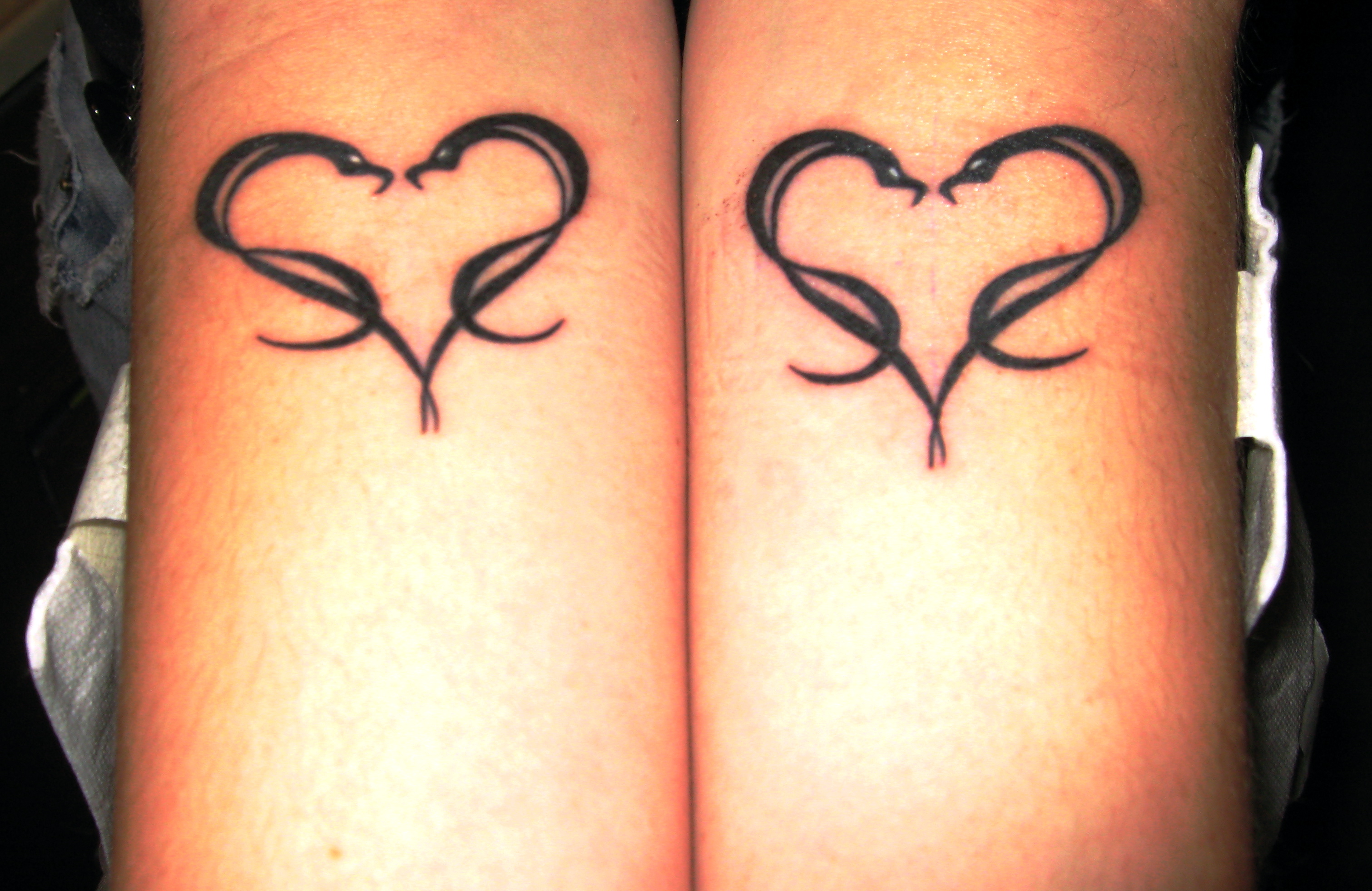 Matching Friendship Heart Tattoo