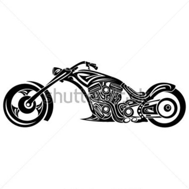 Motorcycle Tribal Tattoo Design
