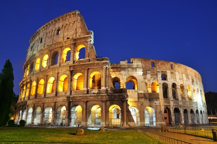 Night View Of The Colosseum