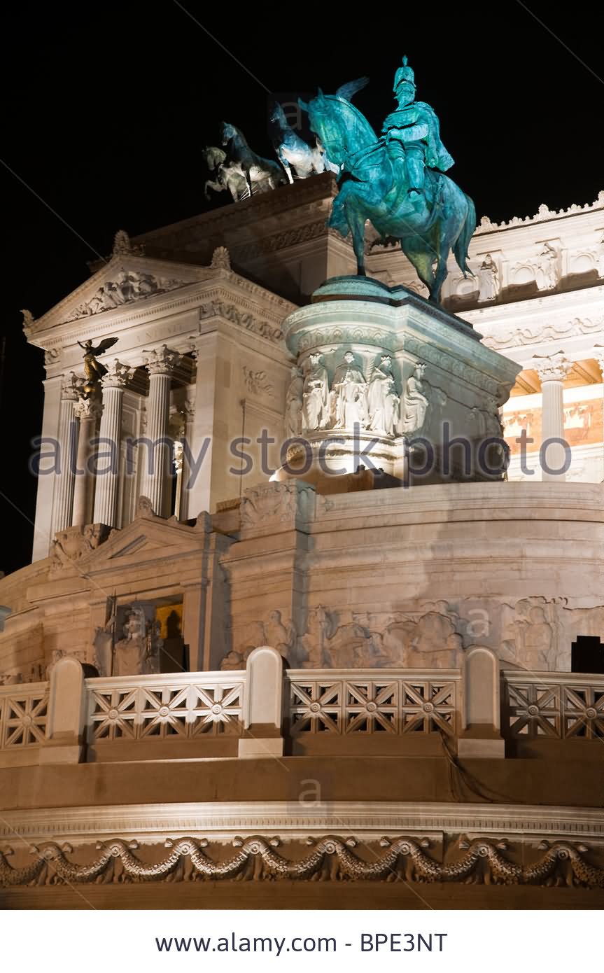 Night View Of The National Monument Of Victor Emmanuel II At Altare della Patria