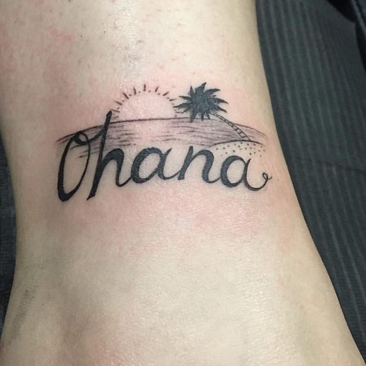 Ohana - Hawaiian Scene Tattoo Design