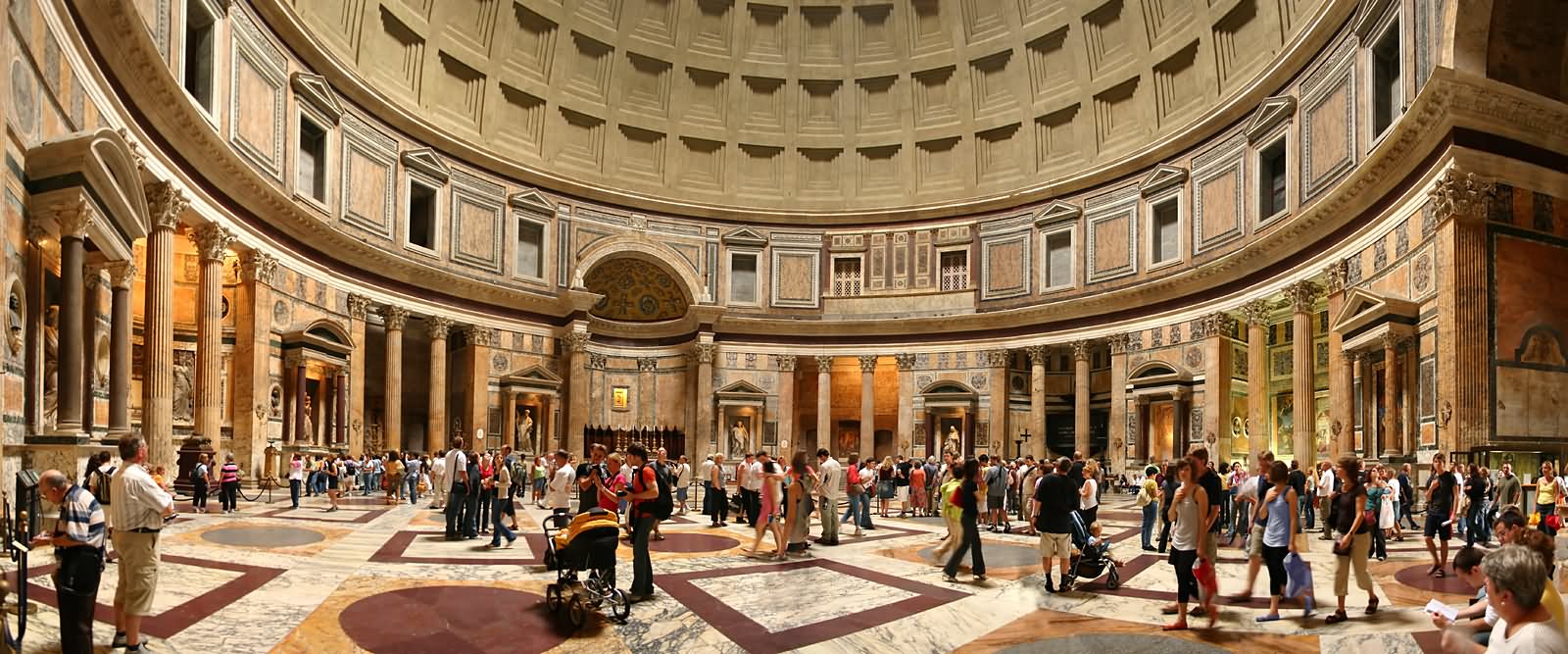 Panorama View Of Pantheon Interior
