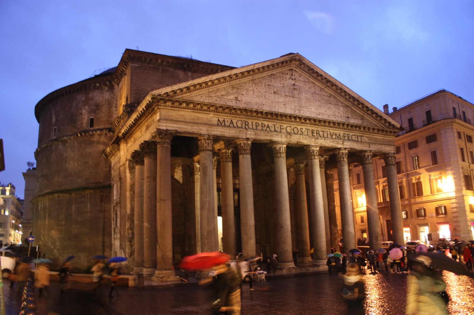 Pantheon In Rome At Night