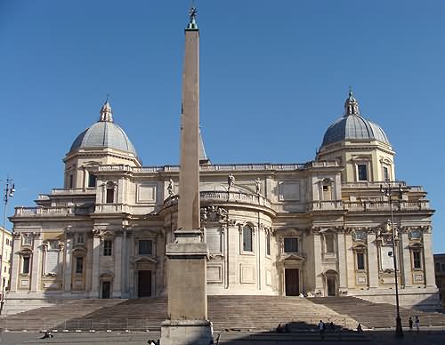 Piazza dell'Esquilino With The Apse Area Of Santa Maria Maggiore