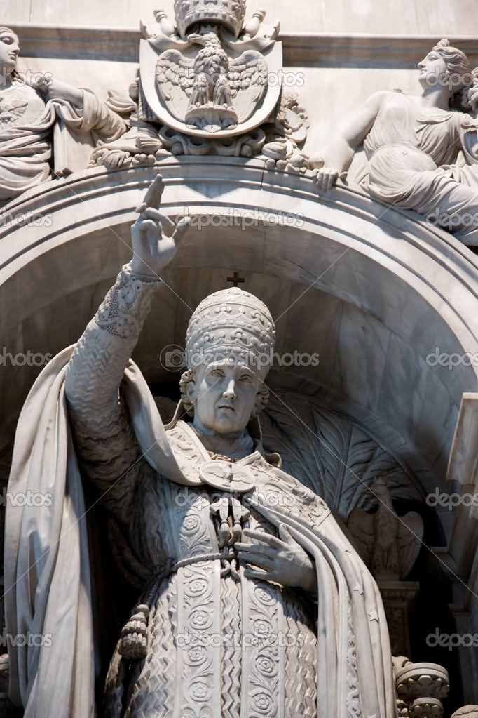 Pope Statue Inside St. Peter's Basilica, Vatican City