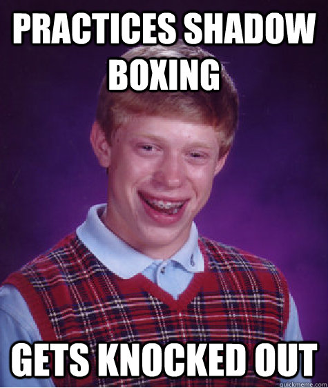 Practices Shadow Boxing Funny Meme Picture
