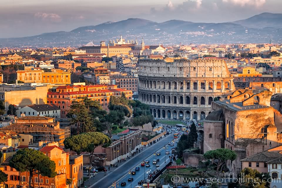 Rome City View From The Altare della Patria