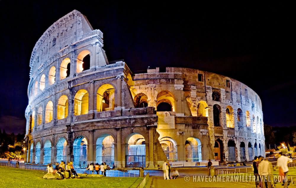Rome's The Colosseum At Night