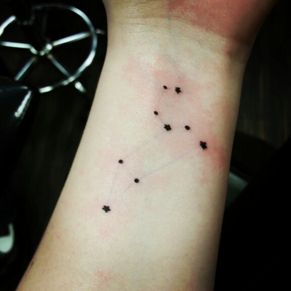 Simple Leo Constellation Tattoo Design For Wrist