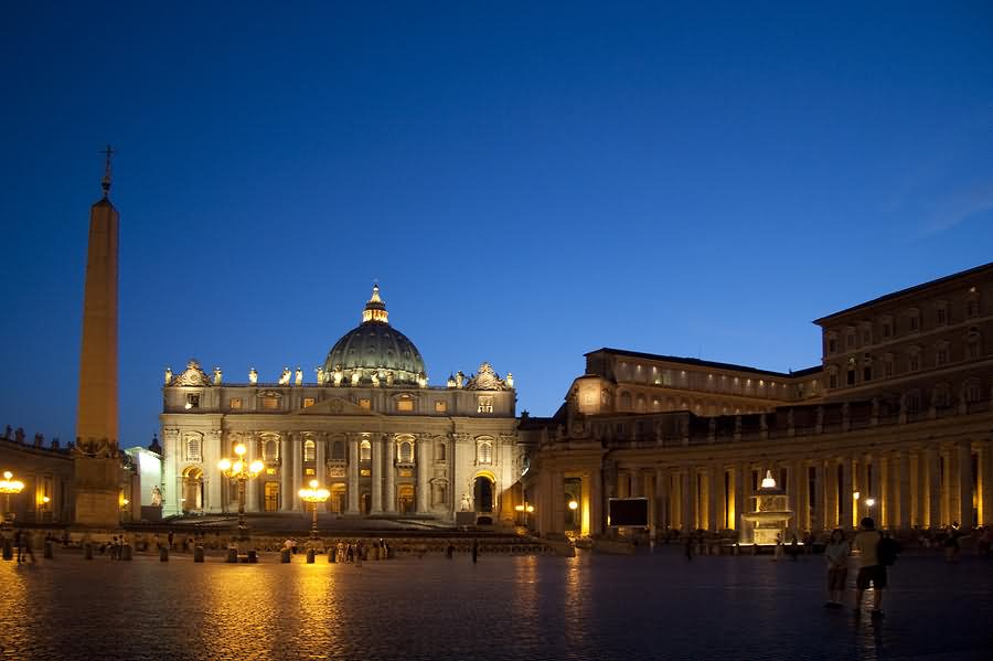 St. Peter's Basilica At Night Photo