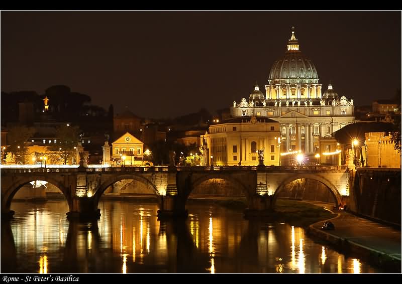 St. Peter's Basilica Looks Amazing At Night