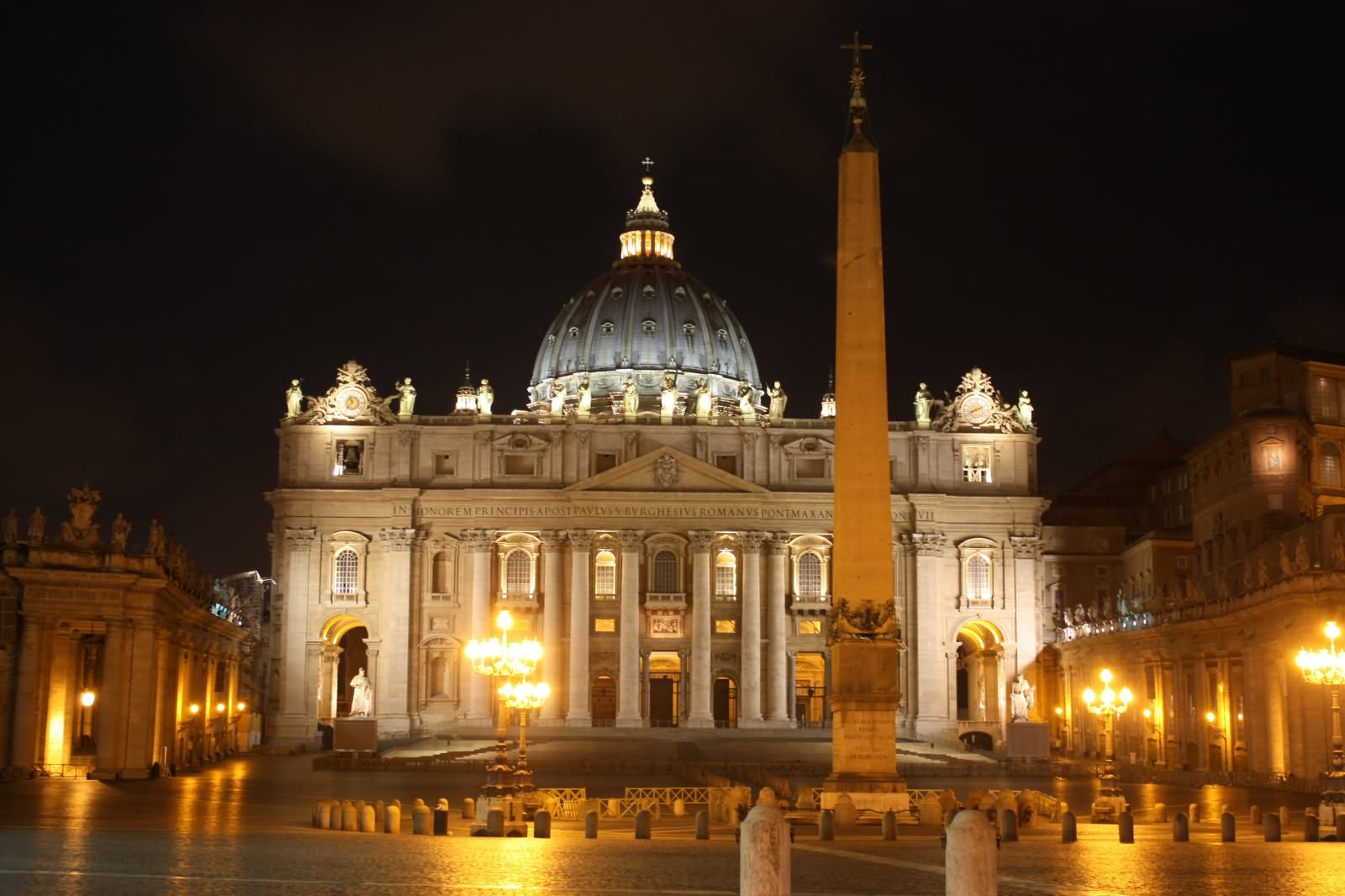St. Peter's Basilica Night Picture