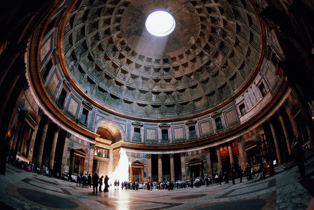 Sunlight Enters Inside Pantheon Church
