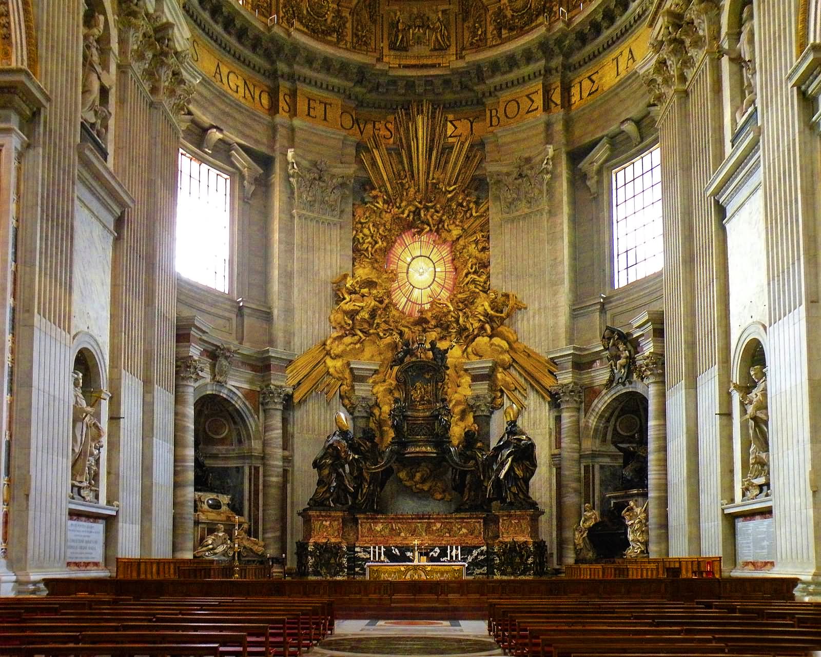 The Apse Of St. Peter's Basilica Inside Picture