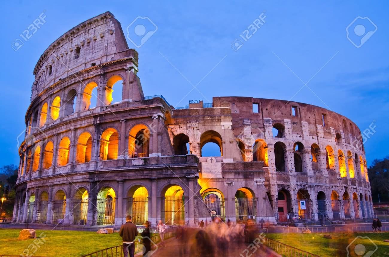 The Colosseum At Night, Rome