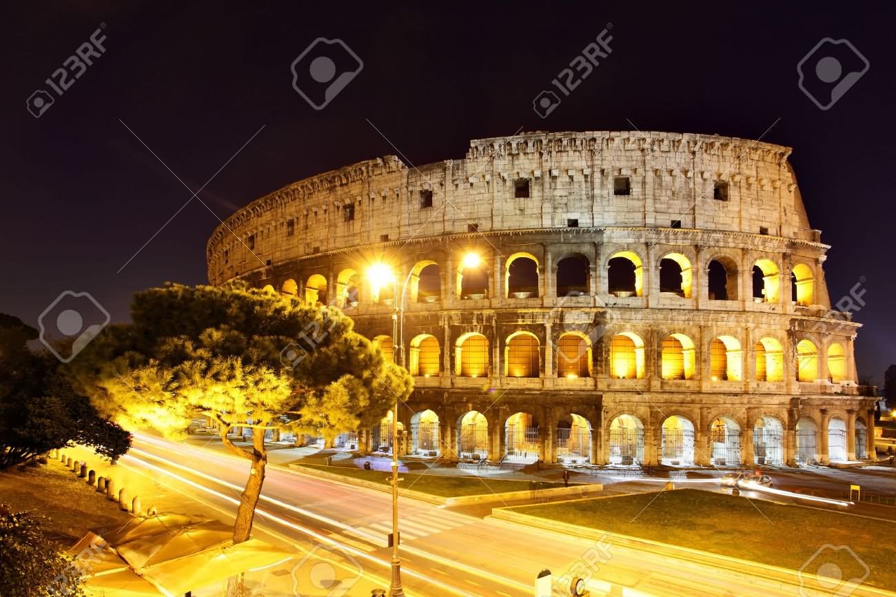 The Colosseum, Rome Night Picture