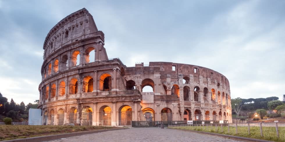The Colosseum View At Evening Time
