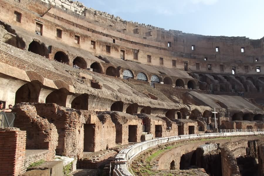 The Raked Area Inside The Colosseum That Once Held Seating