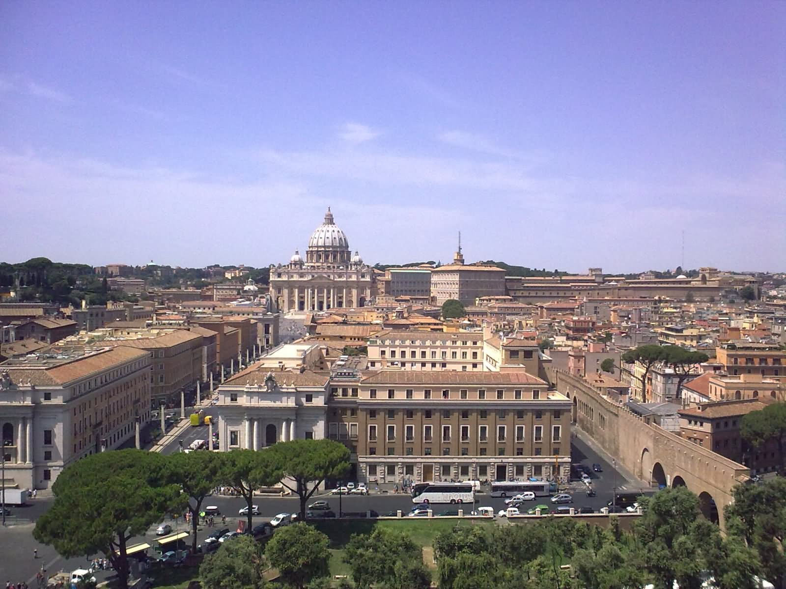 The View From Castel Sant'Angelo Towards Vatican City