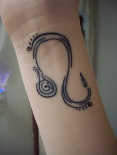 Unique Leo Symbol Tattoo Design For Girl Wrist