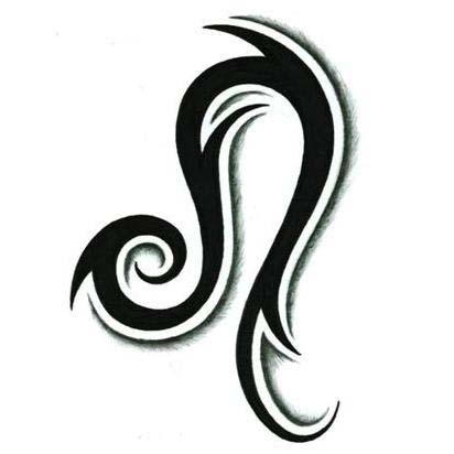 Unique Leo Symbol Tattoo Design