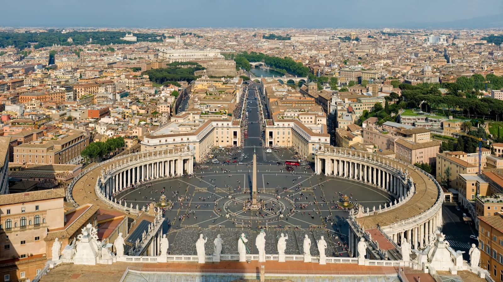 View Of Vatican City From The Dome Of St. Peter's Basilica