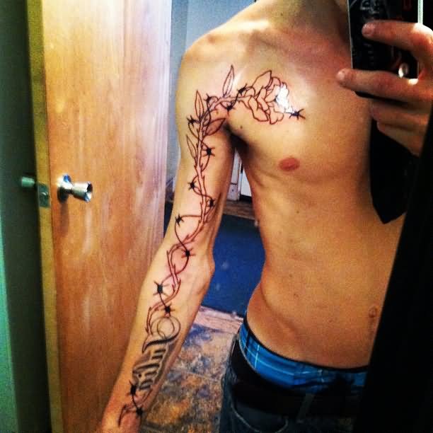 Male Vine Tattoos On Arm