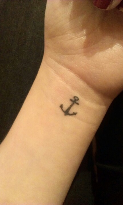 Anchor Wrist Tattoo For Girls