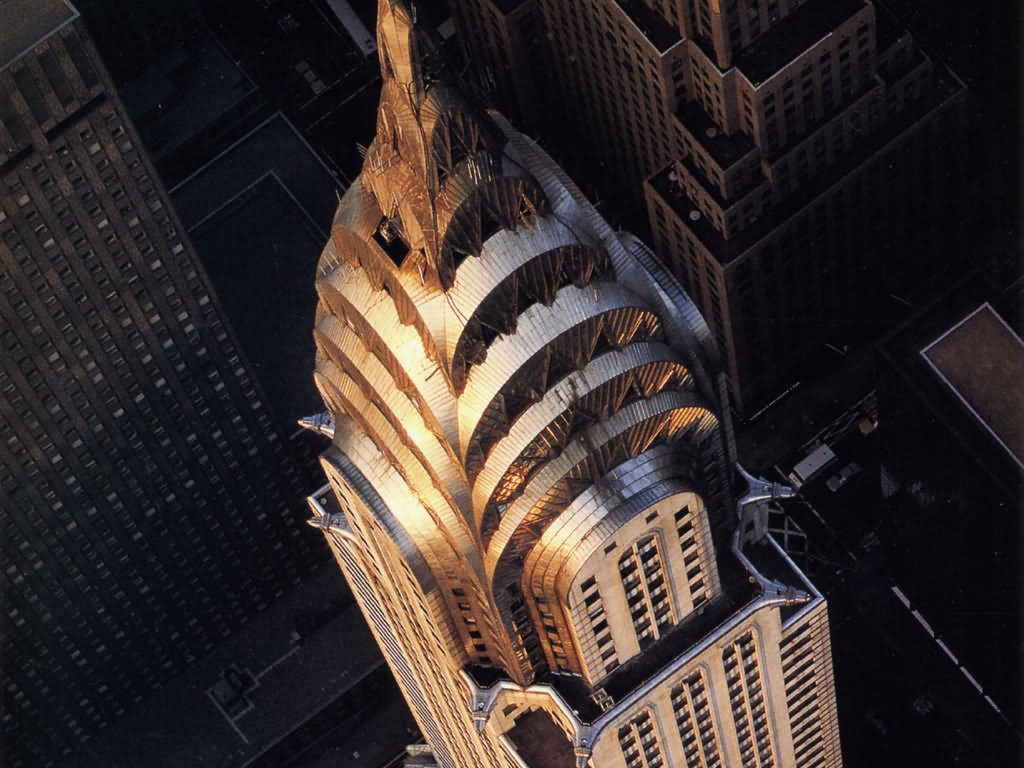 Aerial Close Up Of Chrysler Building