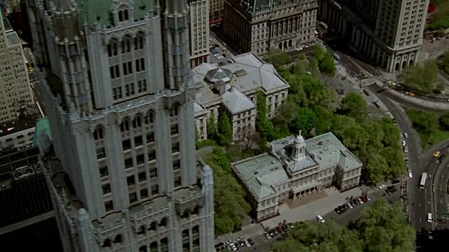 Aerial View Of The New York City Hall