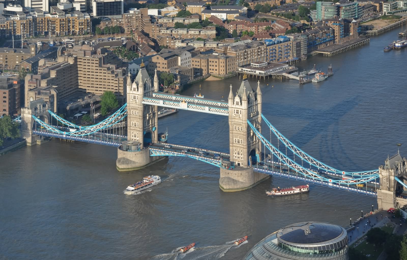Aerial View Of The Tower Bridge, London