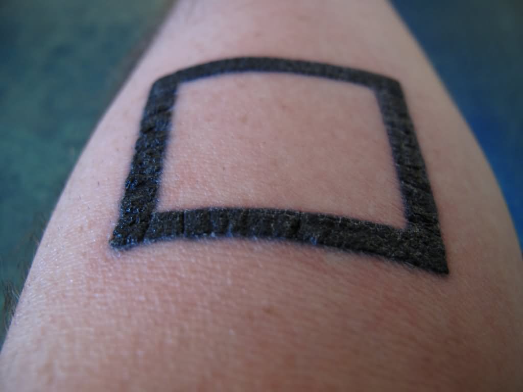 Amazing Black Square Tattoo