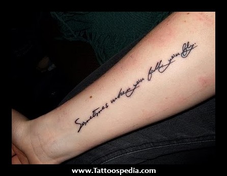 Amazing Feminine Script Tattoo On Forearm