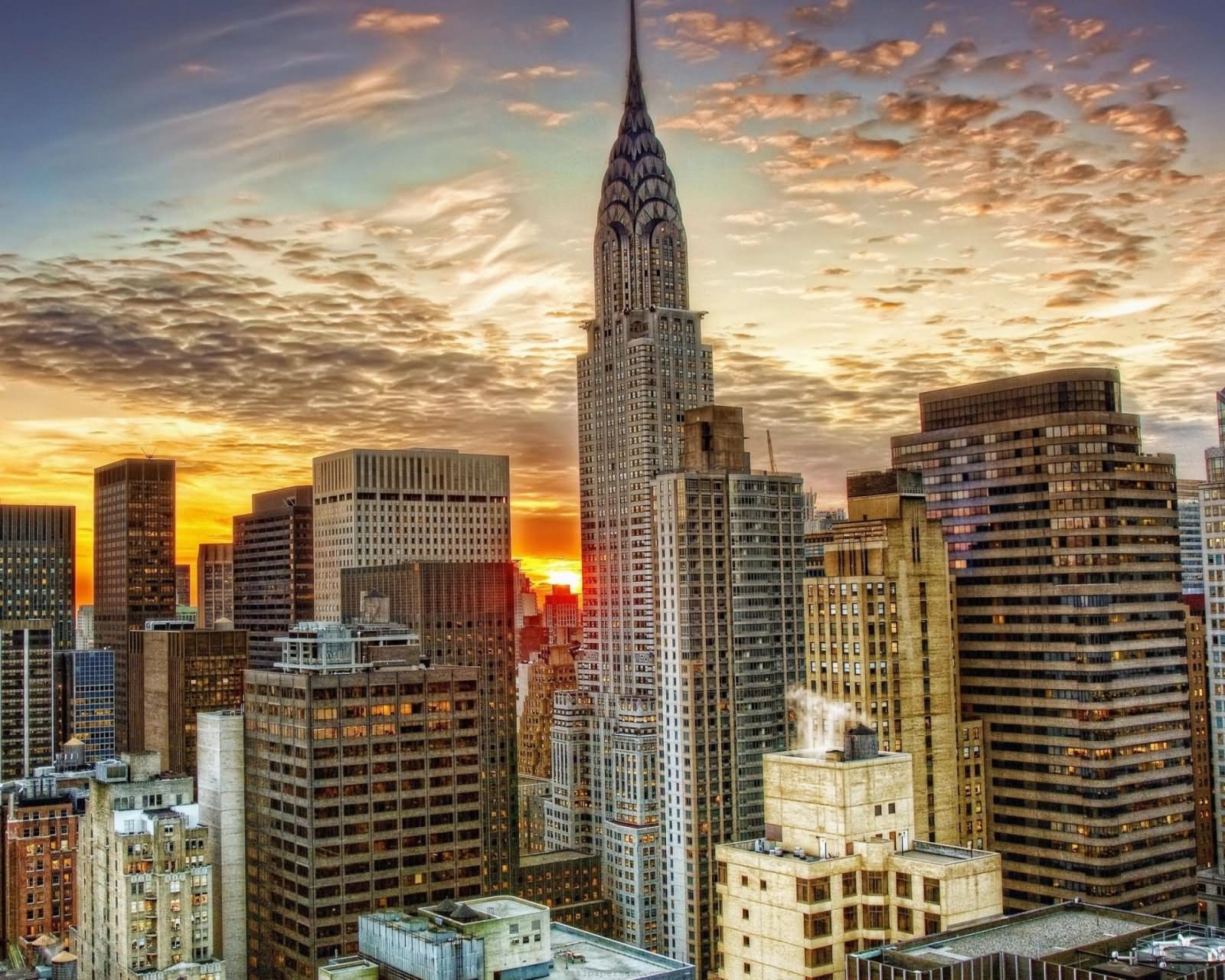 Amazing Sunset View Of Chrysler Building