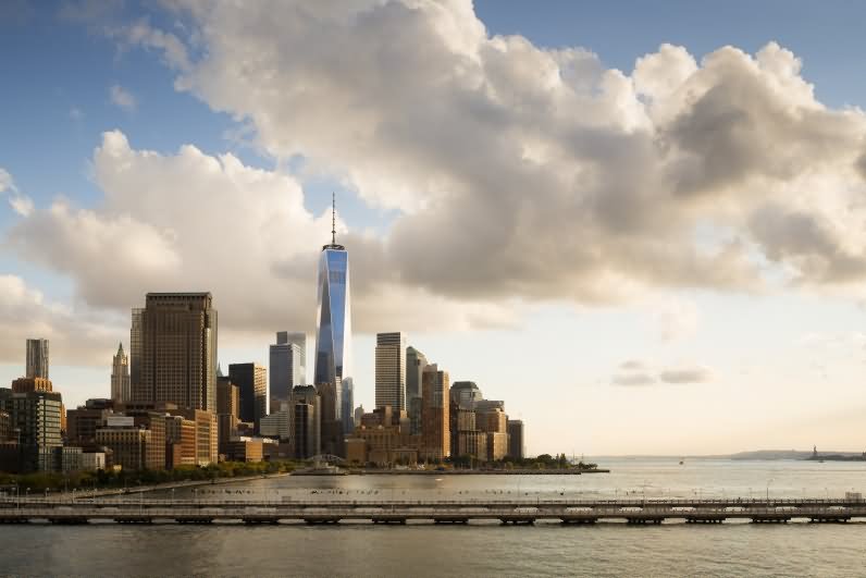 Amazing View Of The One World Trade Center And Manhattan City