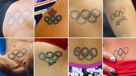 Attractive Olympic Symbol Tattoo Designs