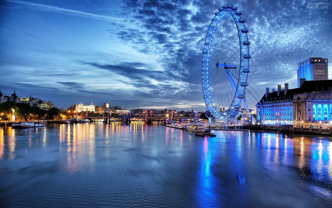 Awesome London Eye Night View