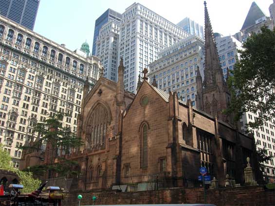 Back Side Of Trinity Church, Manhattan
