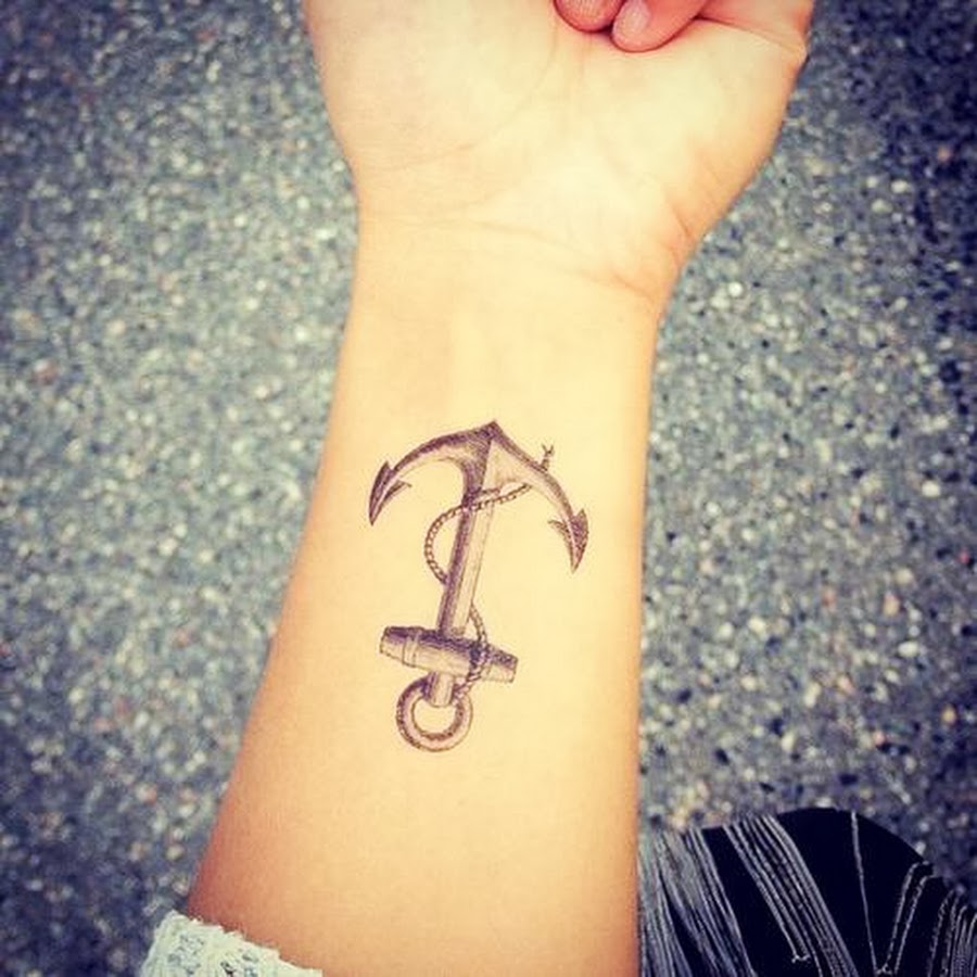 Beautiful Anchor Wrist Tattoo