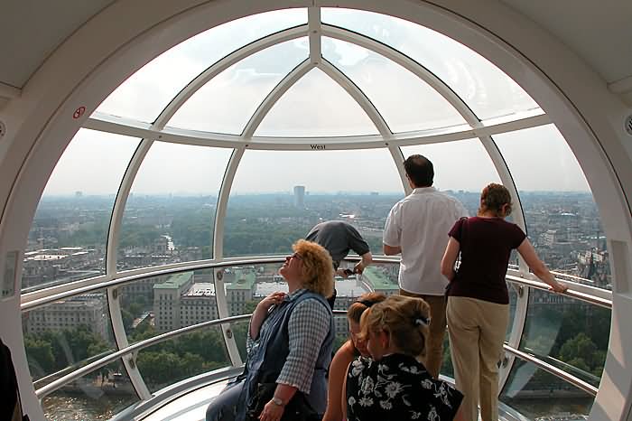 Beautiful Inside View Of London Eye Capsule