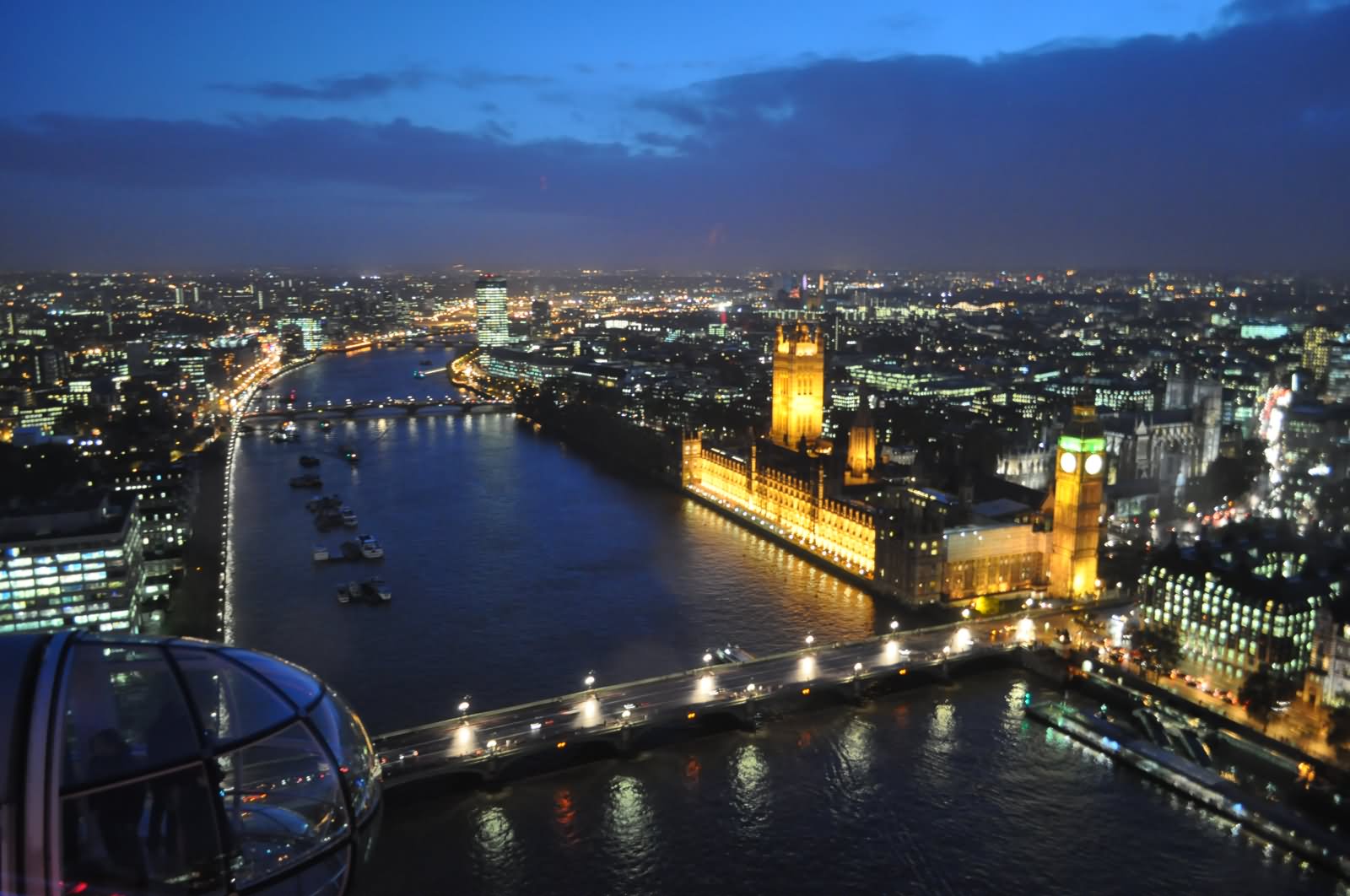 Beautiful Night View From London Eye