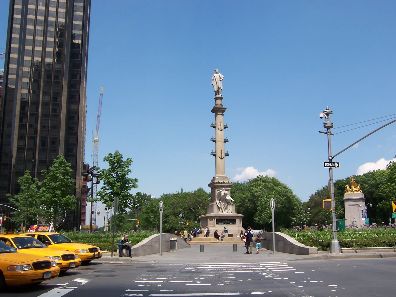 Beautiful Statue Of Columbus At Columbus Circle, Manhattan