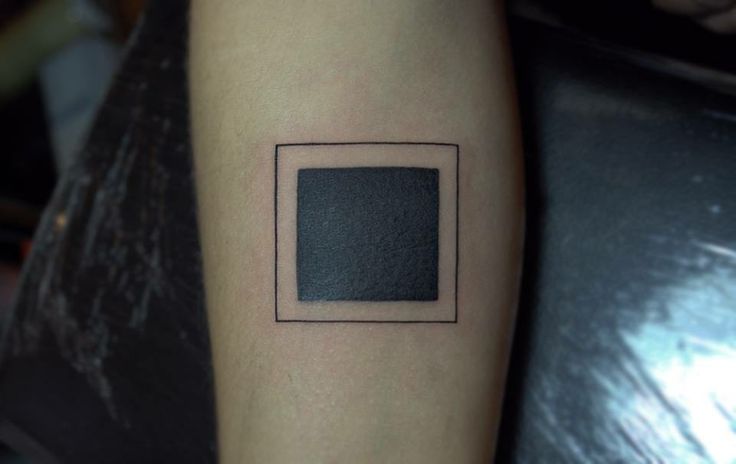 Black Square Tattoo Image