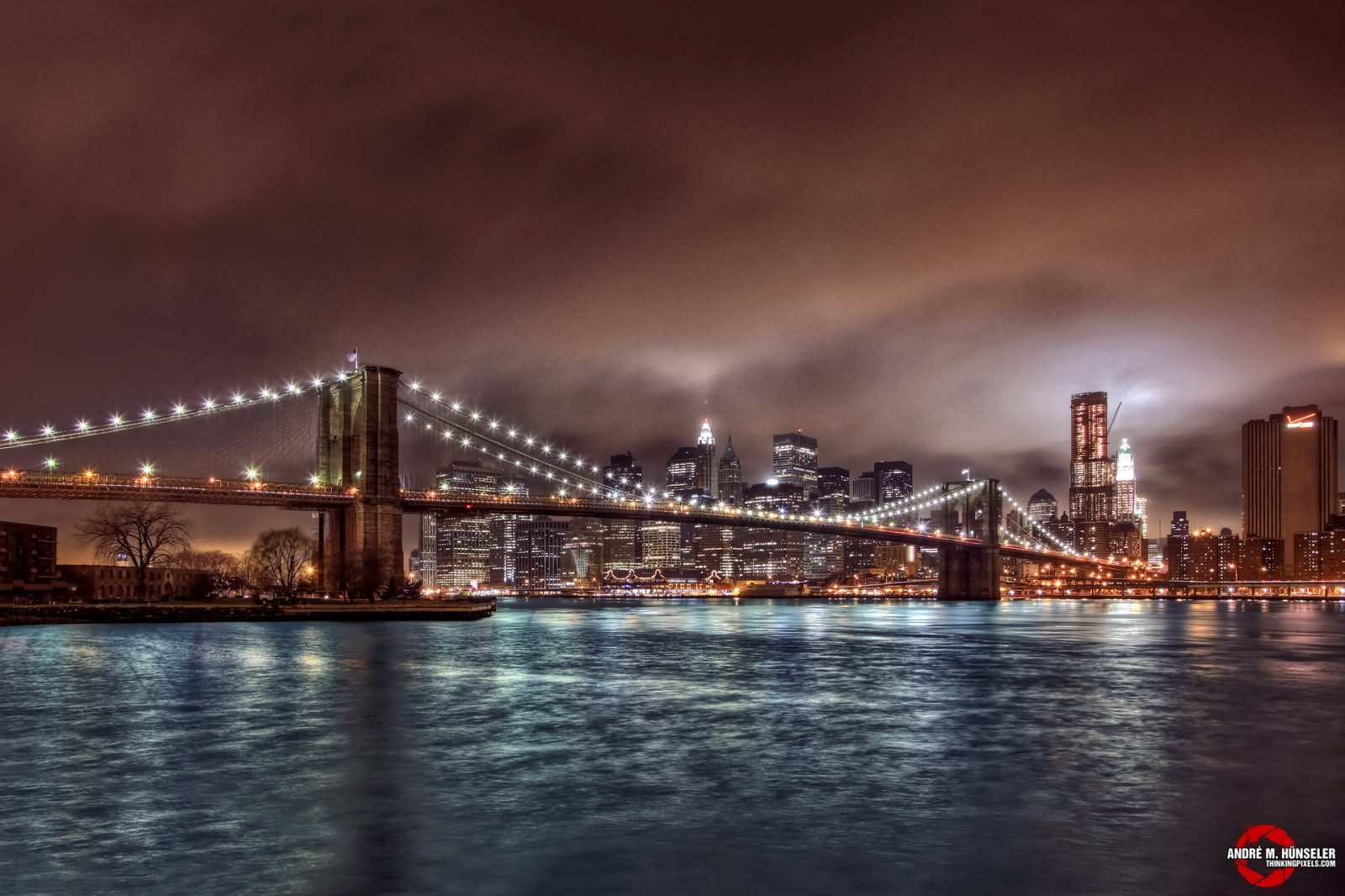 Brooklyn Bridge, Manhattan Night View