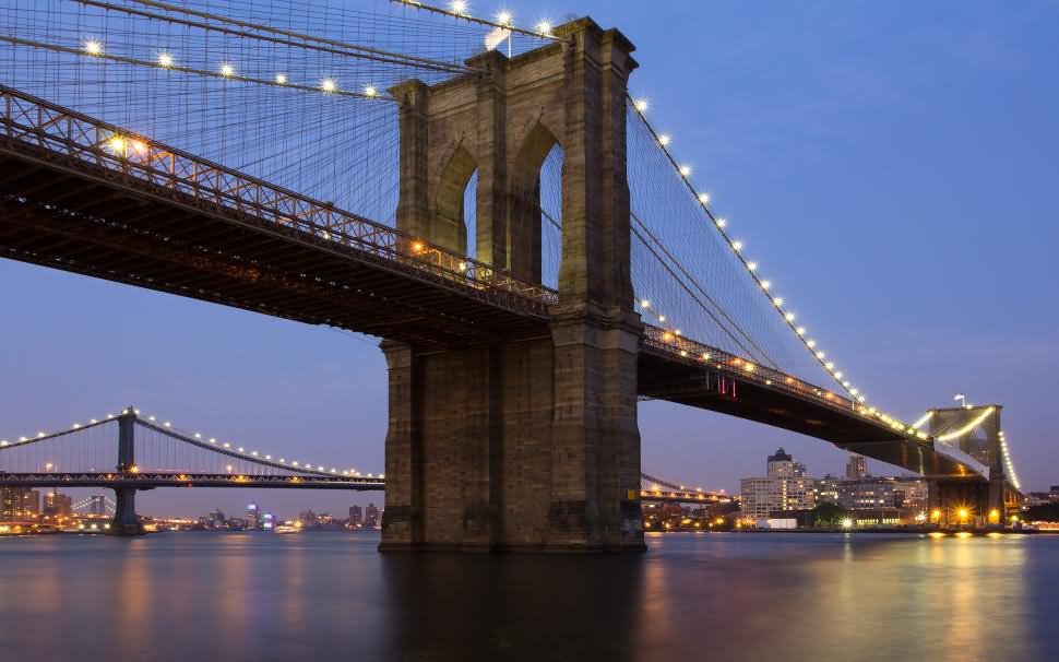 Brooklyn Bridge Night Picture