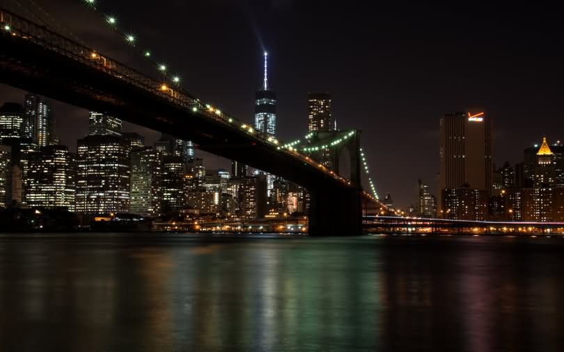 Brooklyn Bridge Night View Image