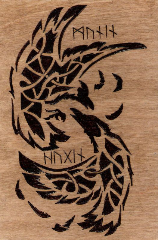 Celtic Hugin And Munin Tattoo Design
