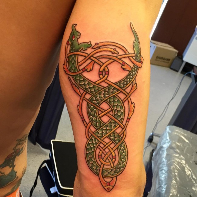 Celtic Scandinavian Tattoo On Sleeve
